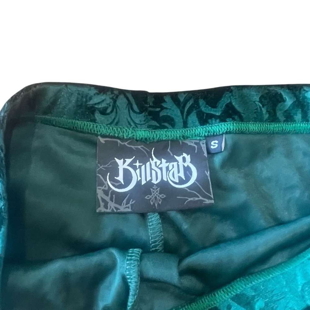 Killstar Dark Dynasty Emerald Green Flair Pants Size Small - Picture 7 of 9